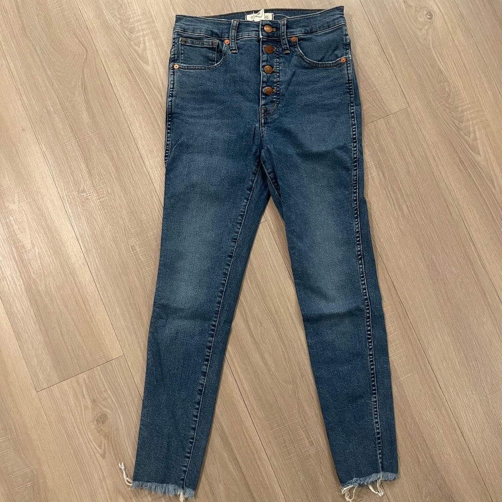 Madewell High-Rise Skinny Jean Vintage Fray Straight Leg
